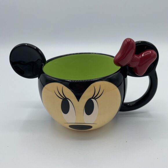 Disney Minnie Mouse Ears & Face Signature Bow Coffee/Tea Mug Genuine - Picture 11 of 12